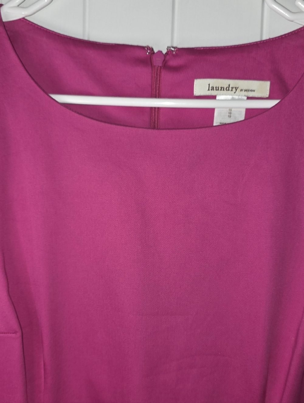 Laundry by Shelli Segal Pink & Red Colorblock Sheath Dress NWOT Size 6 ❤️ - Picture 3 of 4